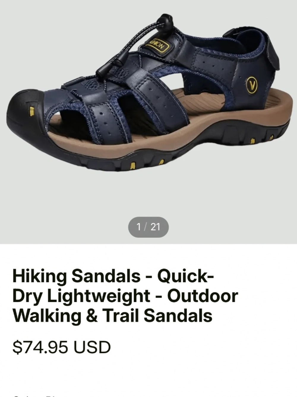 Terrabound Unisex Hiking Sandals
